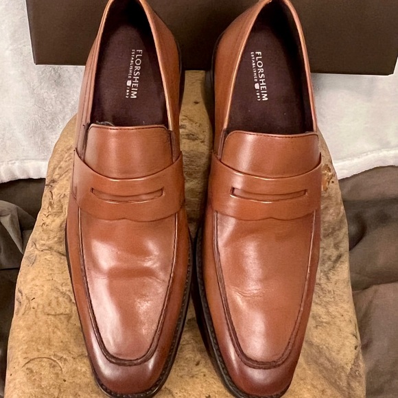 Mens Florsheim Paladino Dress Shoe, Carmel color - Picture 4 of 7